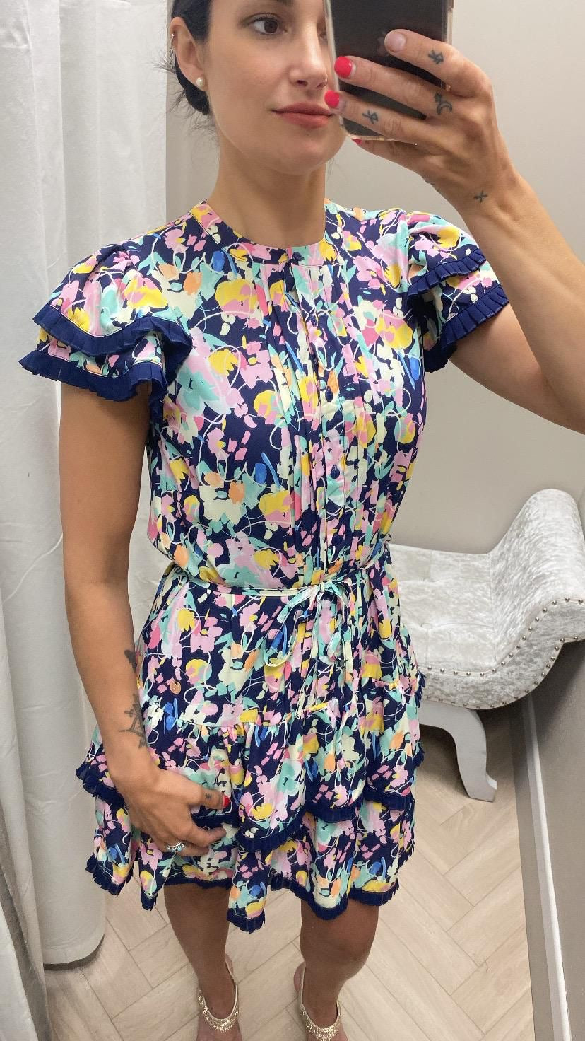 Eliana navy print Dress