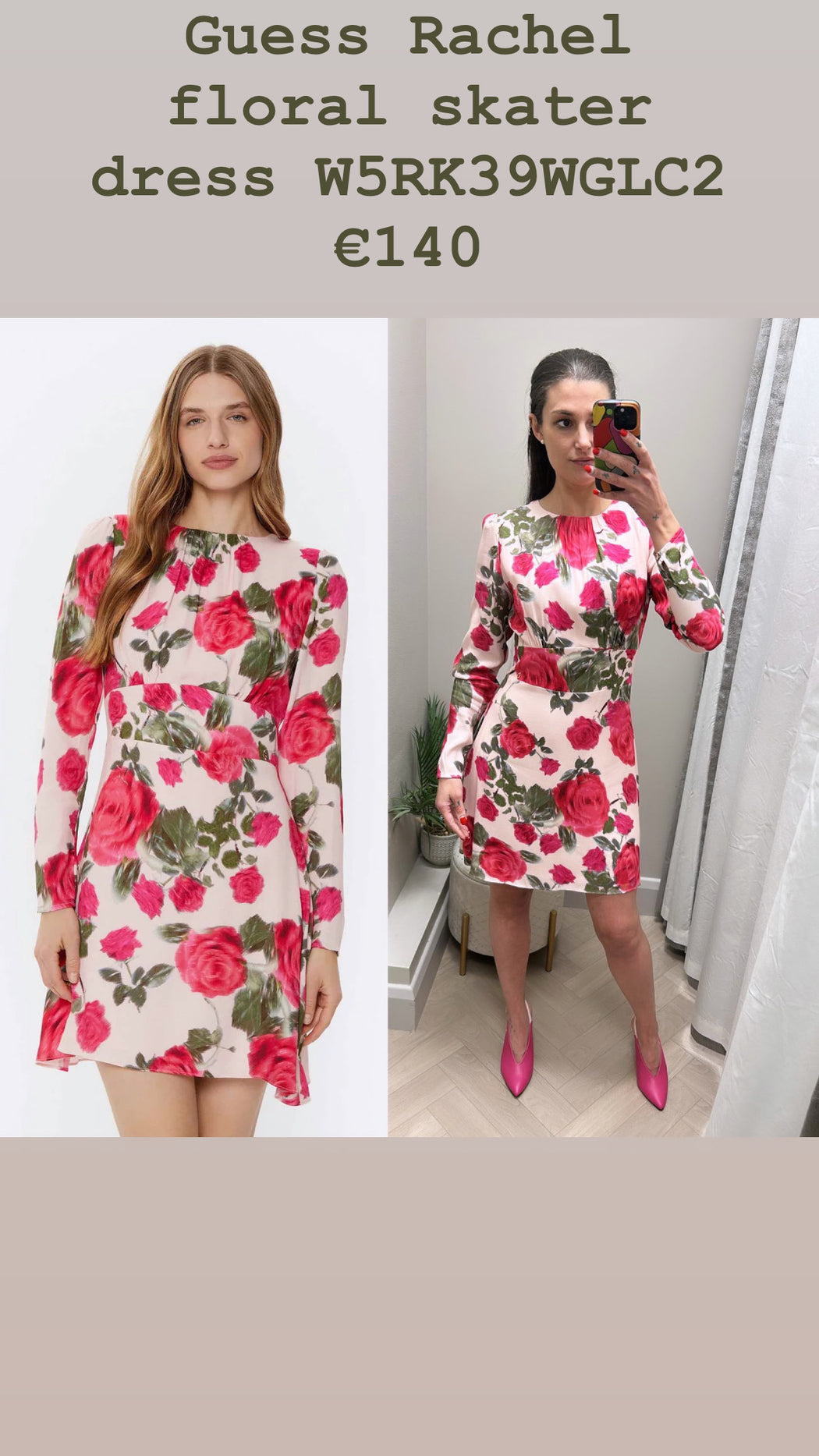 Guess Rachel floral skater dress W5RK39WGLC2