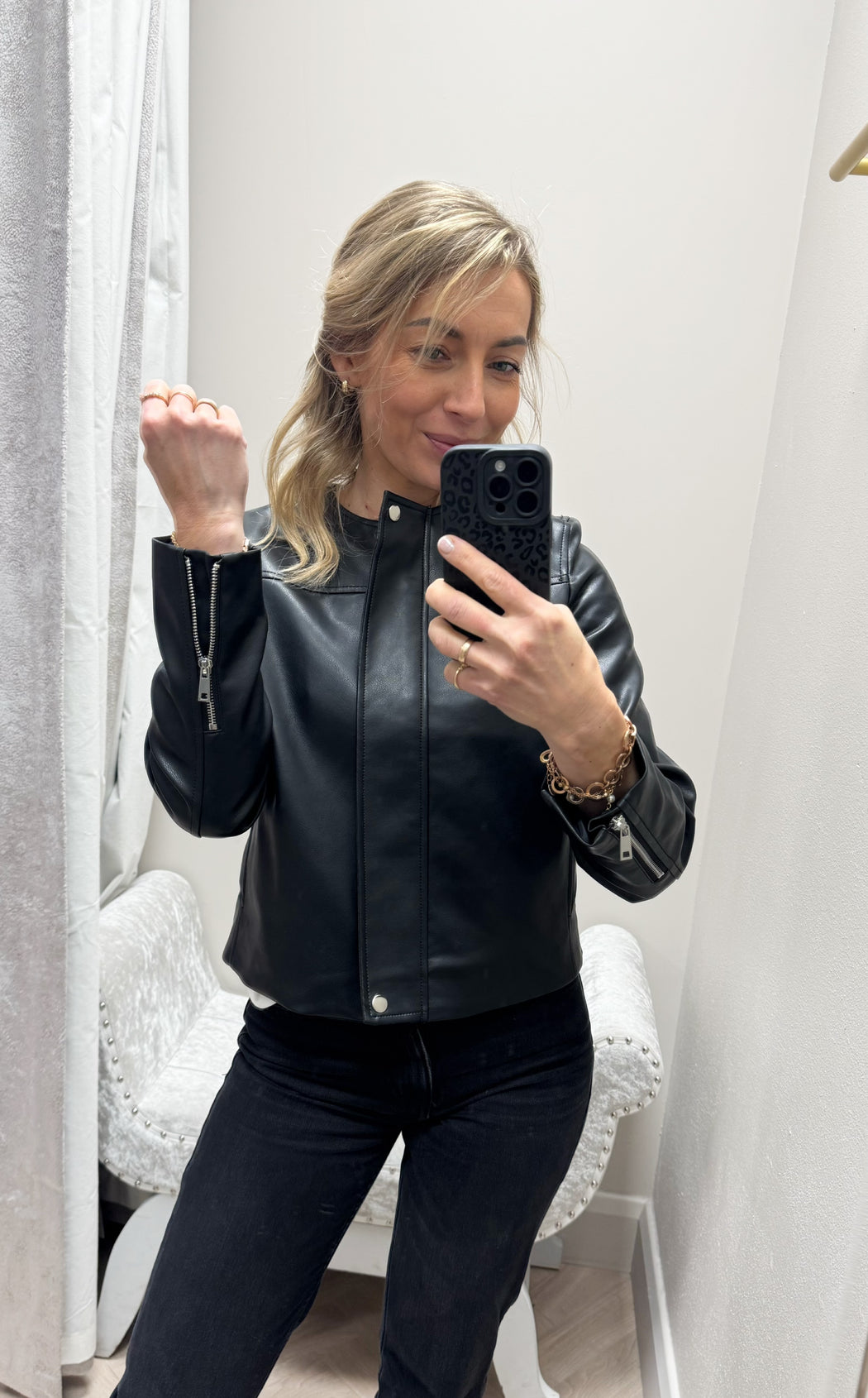 Tukker black biker jacket