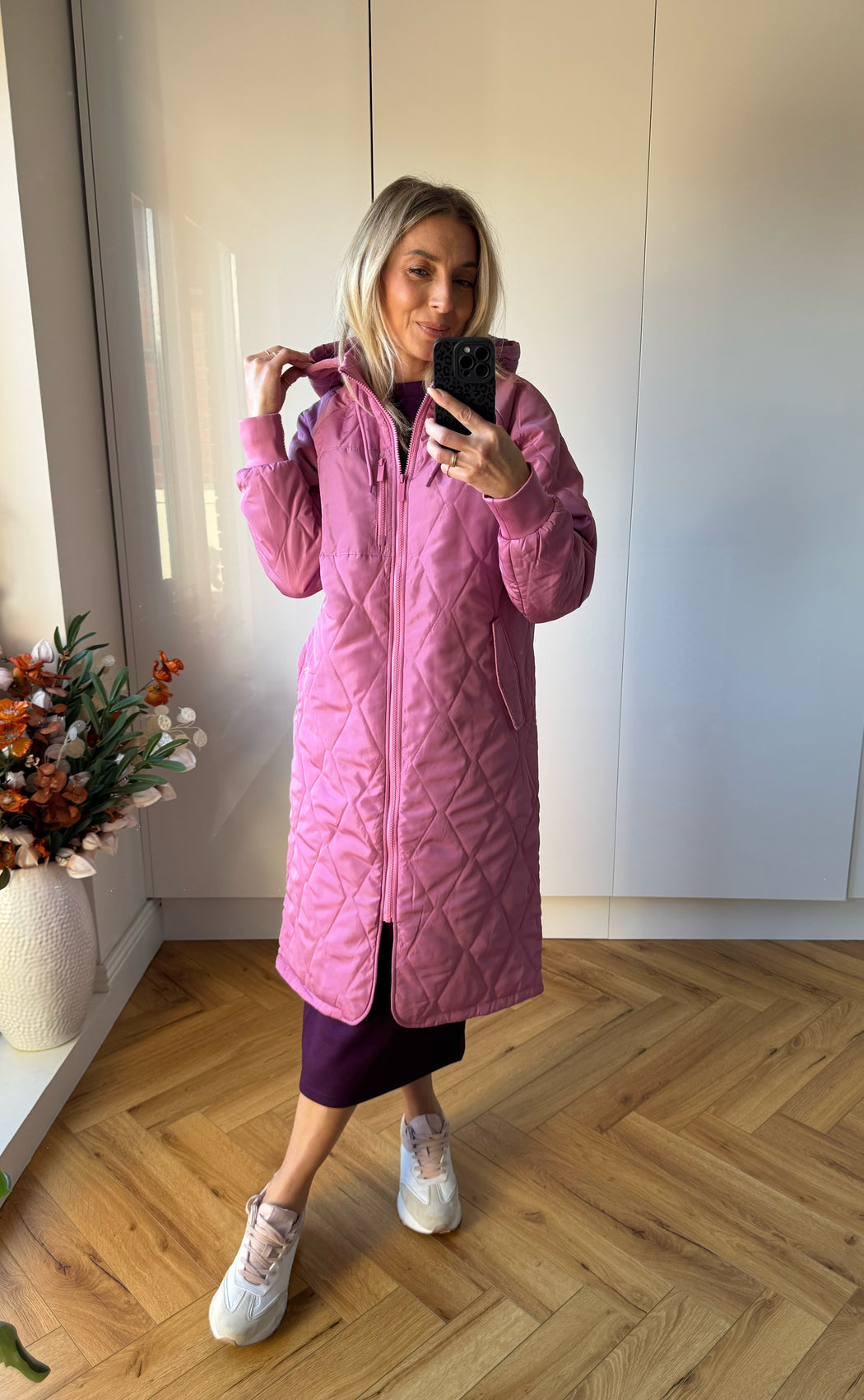 Casey Longline Coat Berry