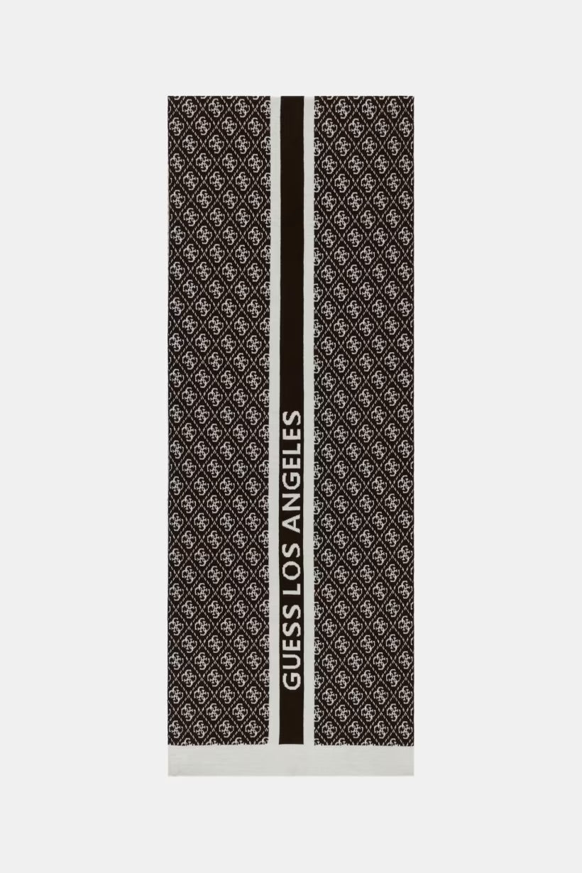 Guess Sevyn 4G chocolate brown Logo Scarf. W4BZ22Z3JD2