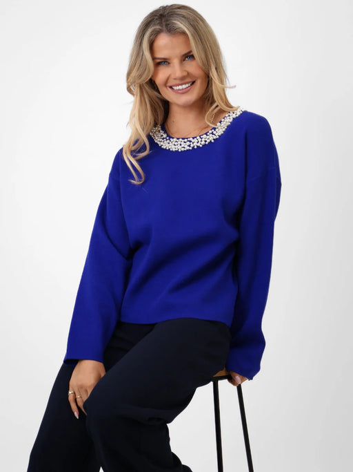 ROYAL BLUE ANNABELLE KNIT JUMPER