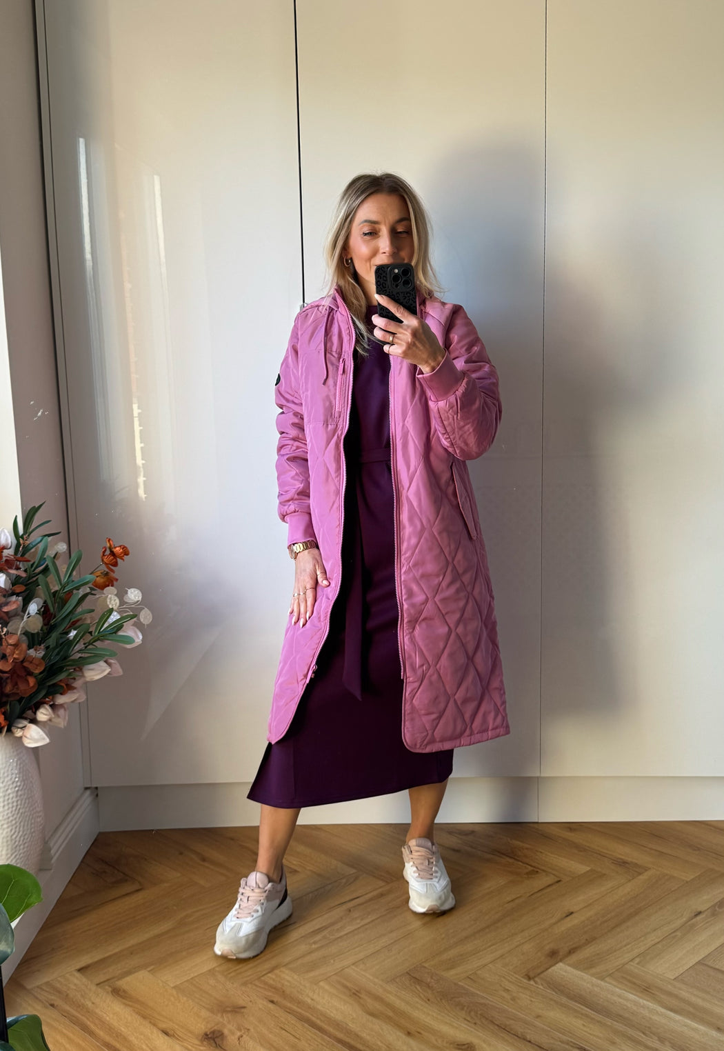 Casey Longline Coat Berry