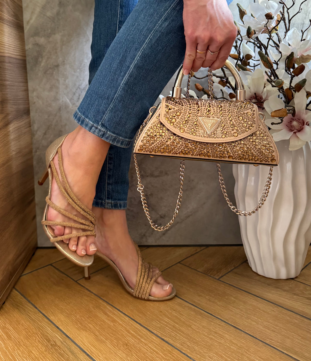 Gold powerscourt heels