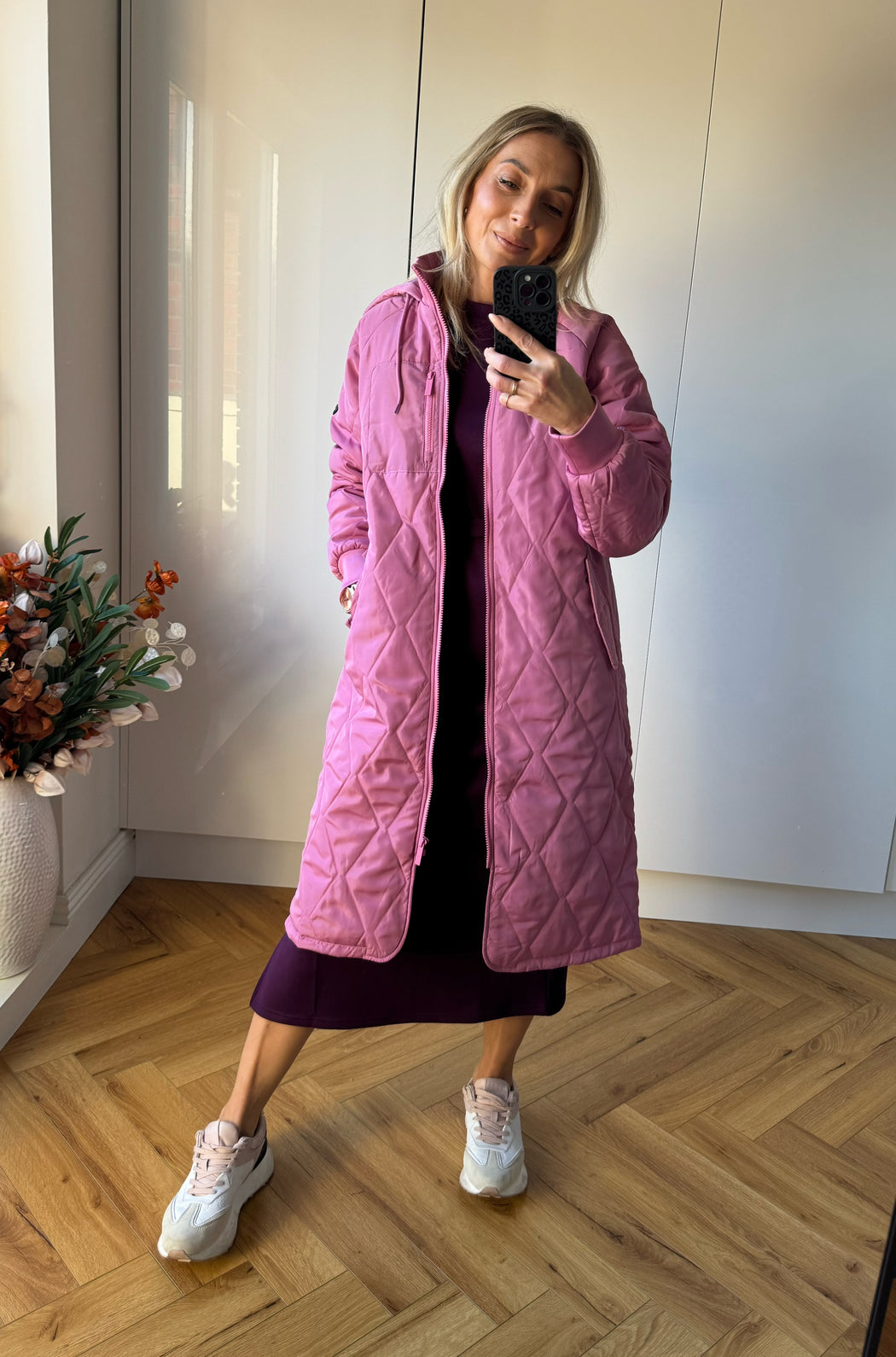 Casey Longline Coat Berry