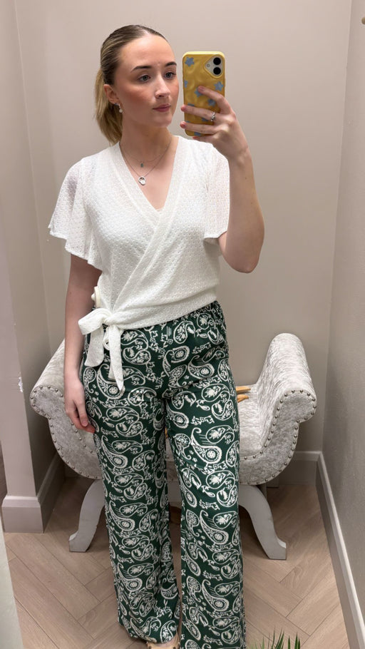 Nolita green print trousers