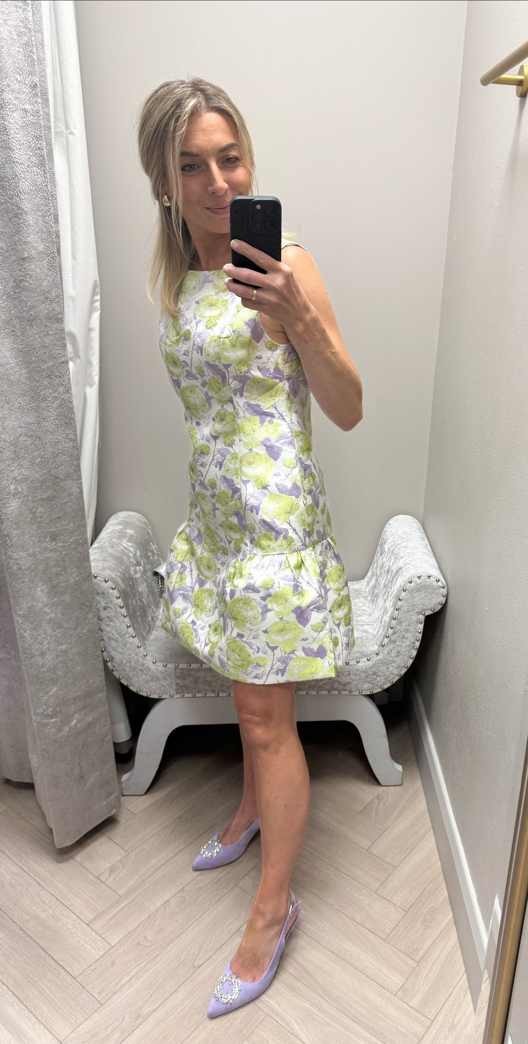 Kandice lilac green dress