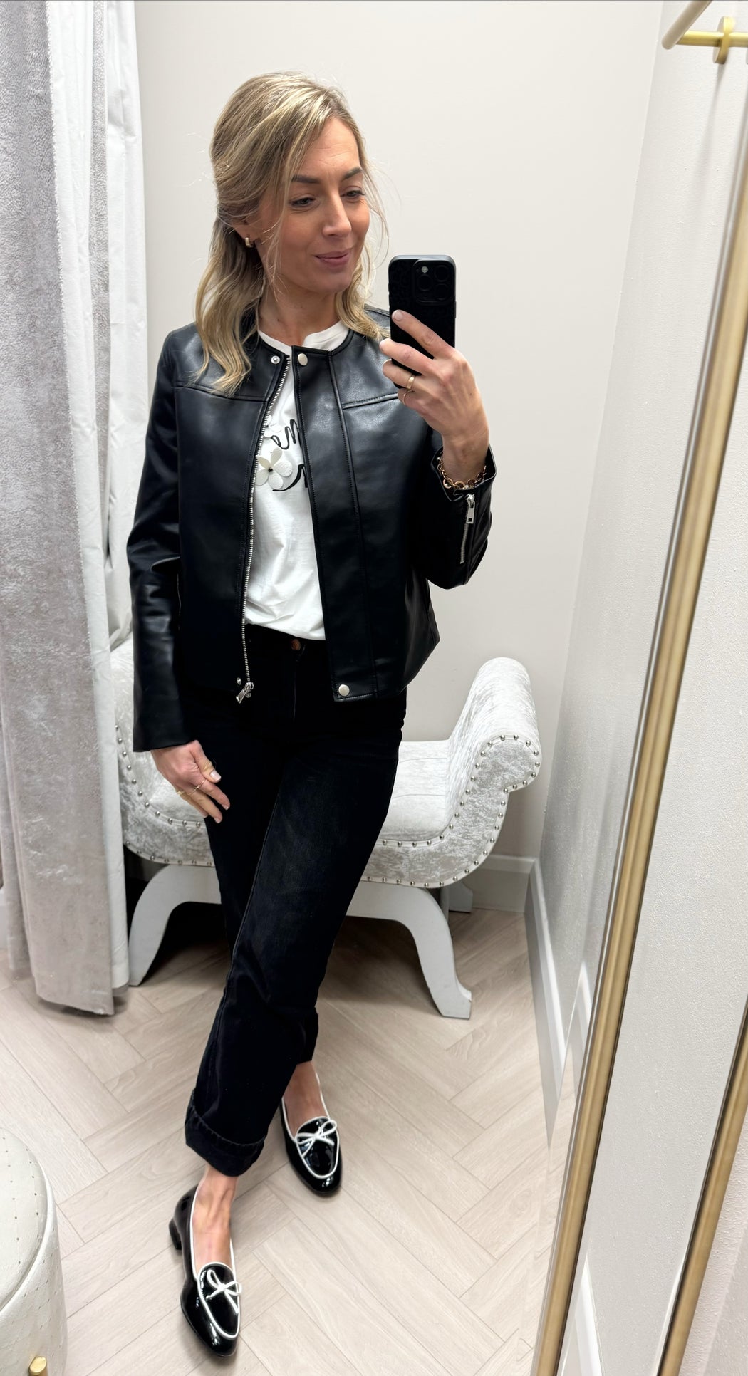 Tukker black biker jacket