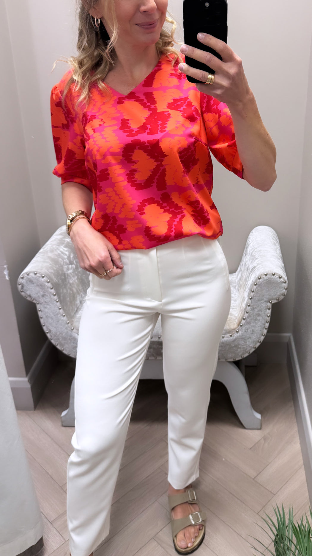 Rhea print top