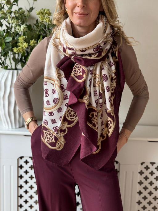 Guess burgundy scarf AW5464POL03 - BUR