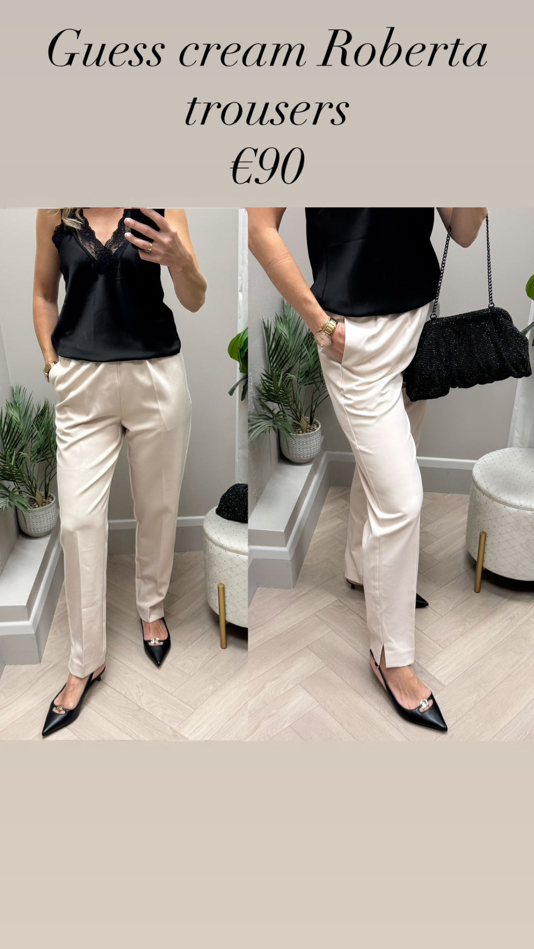 Guess cream Roberta trousers