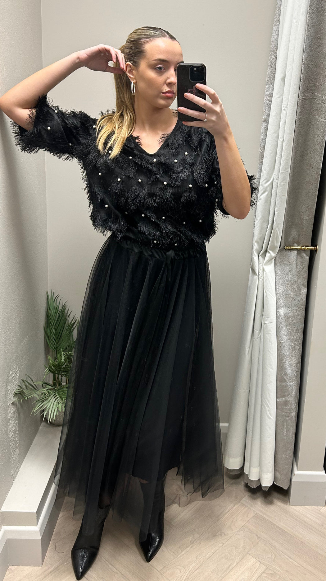 Black tulle skirt
