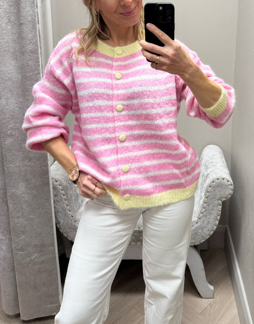 Emma pink /yellow cardigan