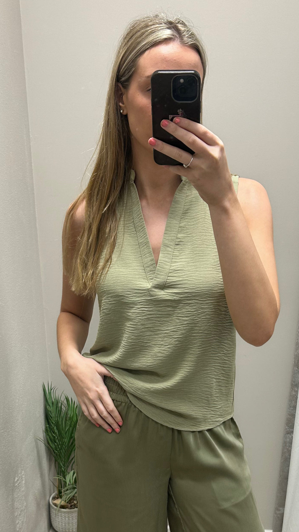 Hazel khaki blouse