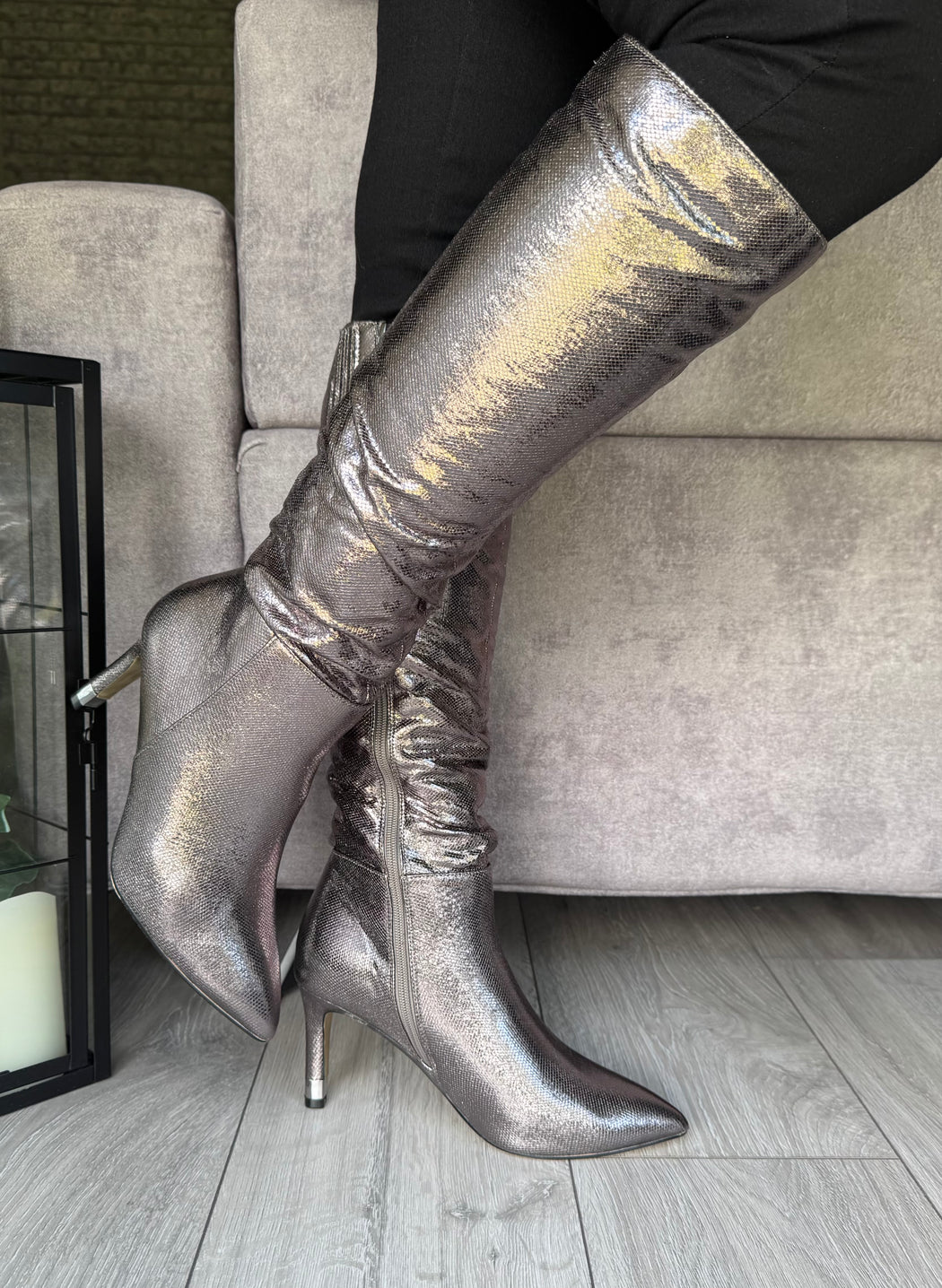 Boxley metallic silver boot