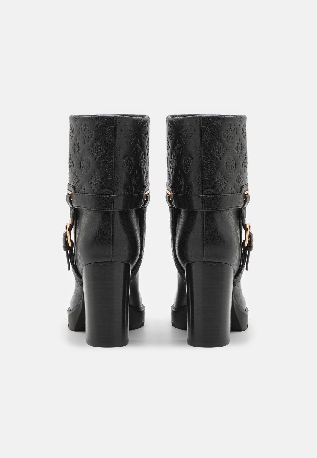 Flfneafal10 guess logo embossed buckle boots