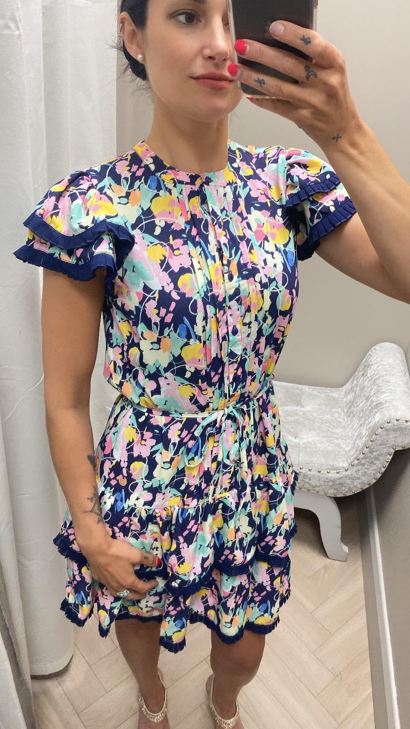 Eliana navy print Dress