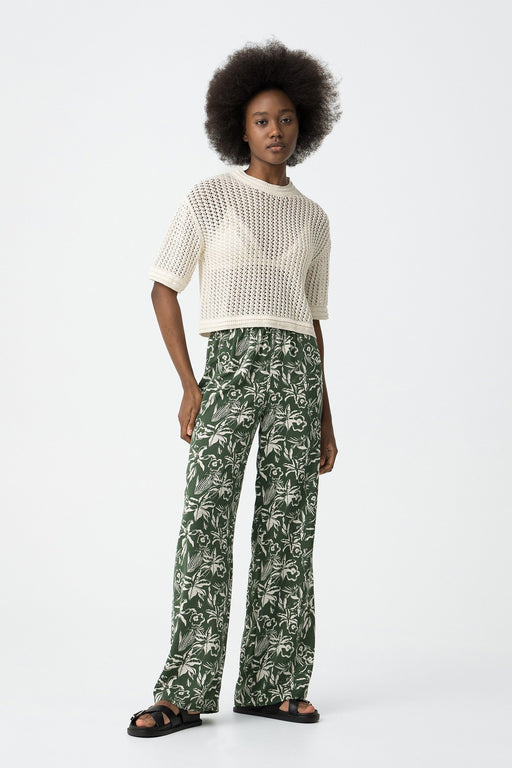 Nolita green print trousers