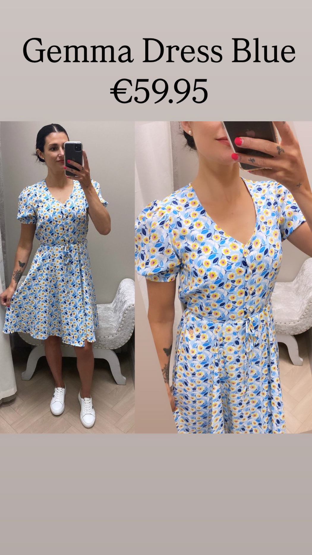Gemma Dress Blue