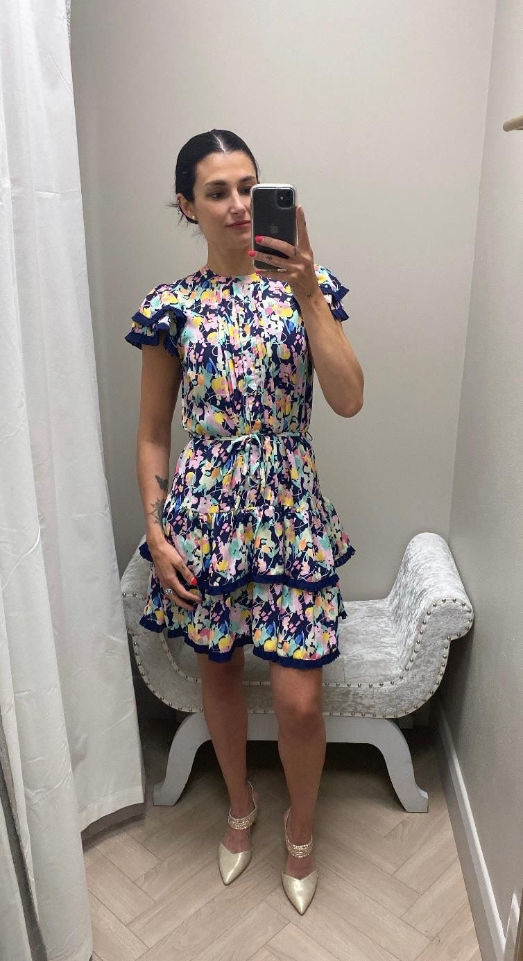 Eliana navy print Dress
