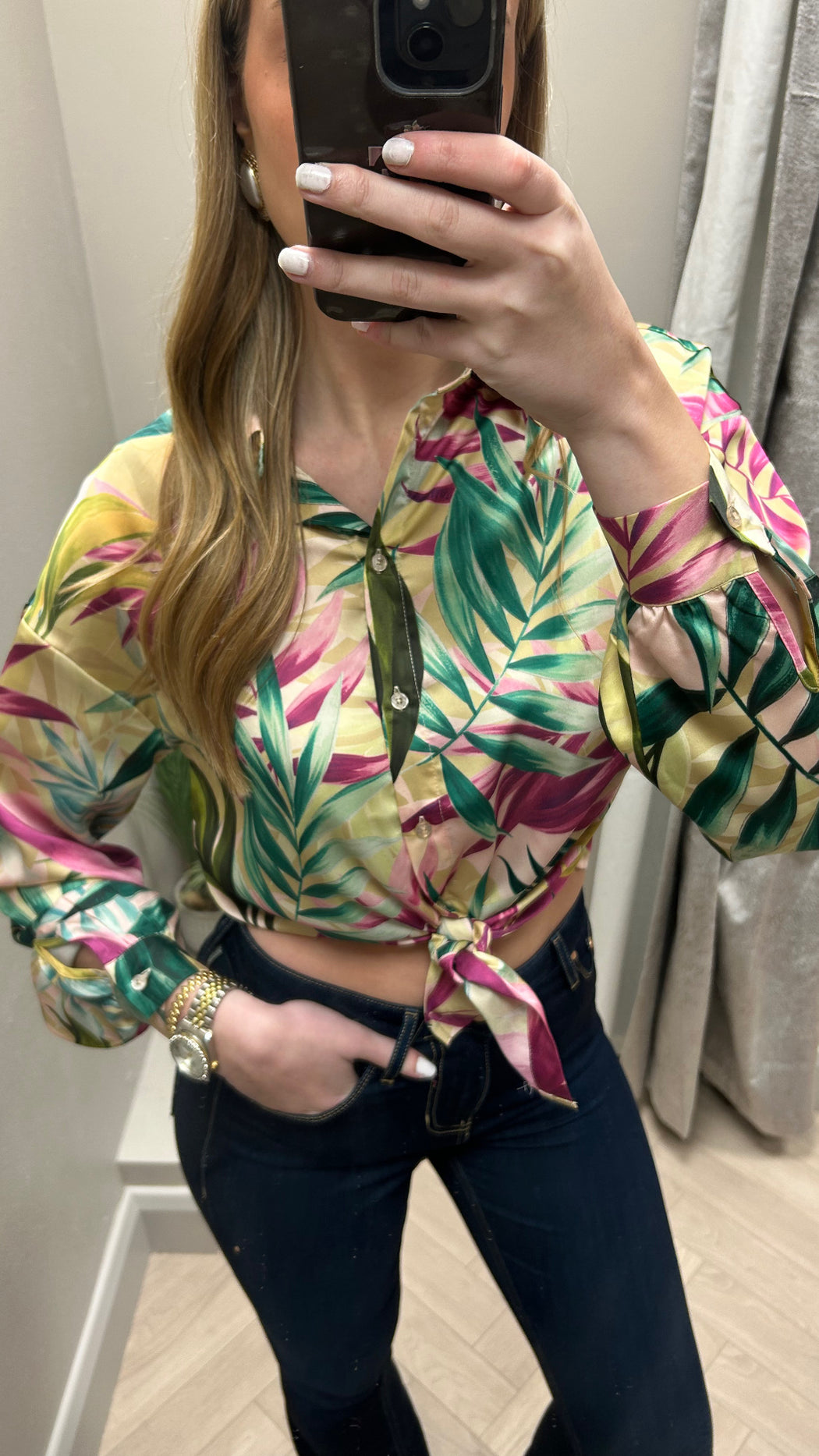 Guess clouis floral shirt W5GH0IWH9C2