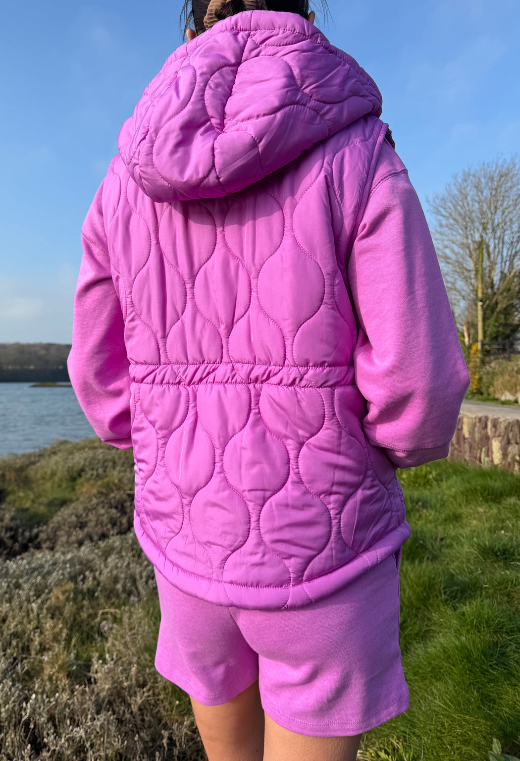 Denise quilted purple gilet