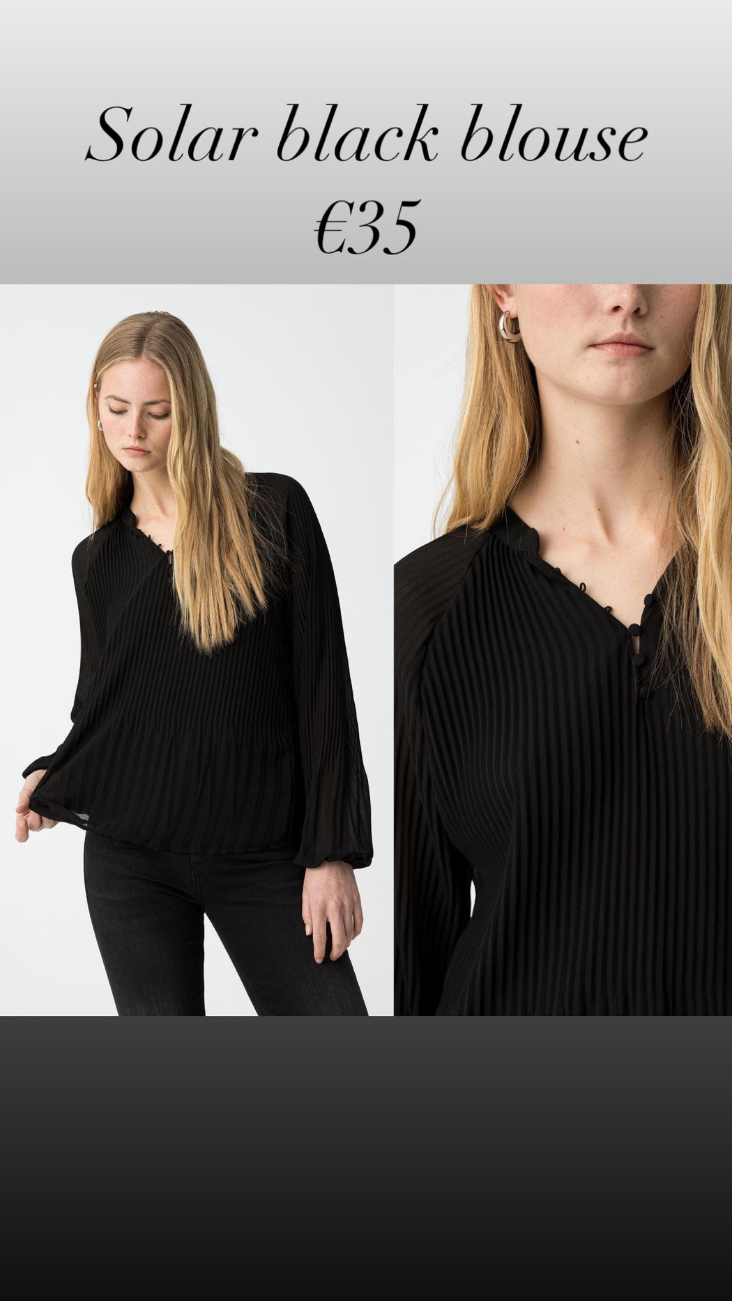 Solar black blouse