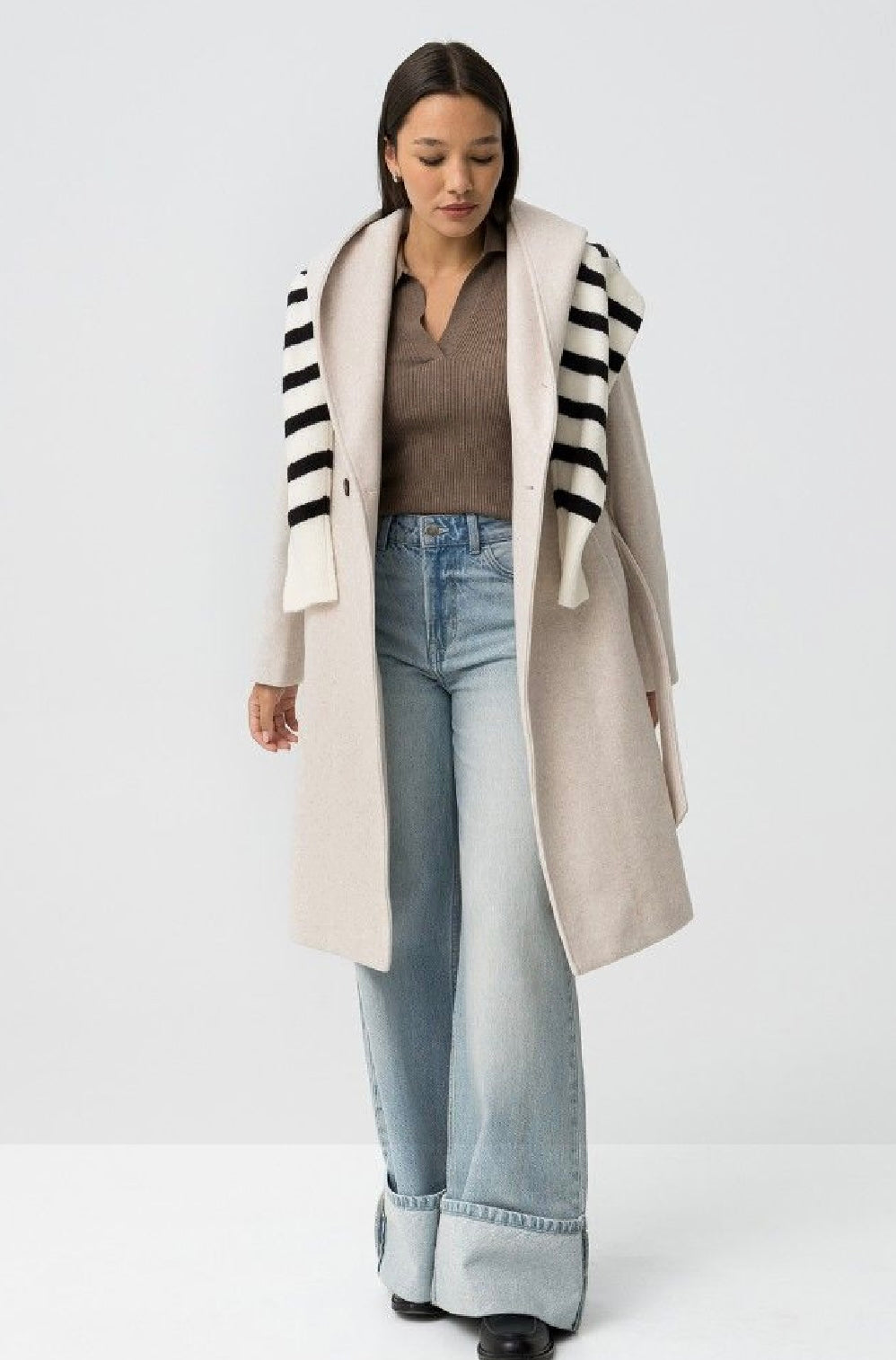 Collusion birch belted jacket