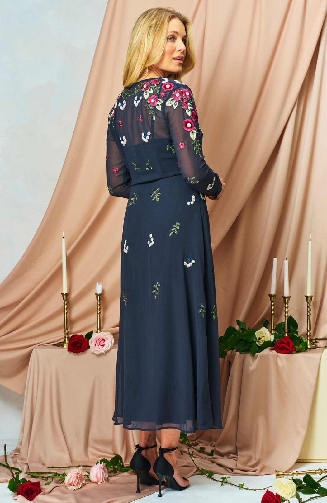 The rosette embellished dress