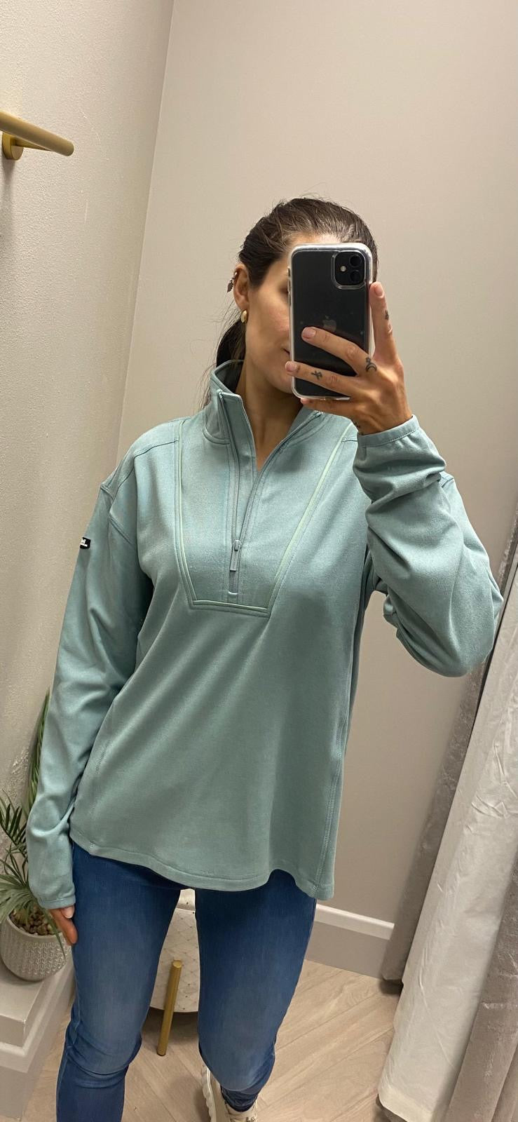 Relax & Renew sage tessa half zip