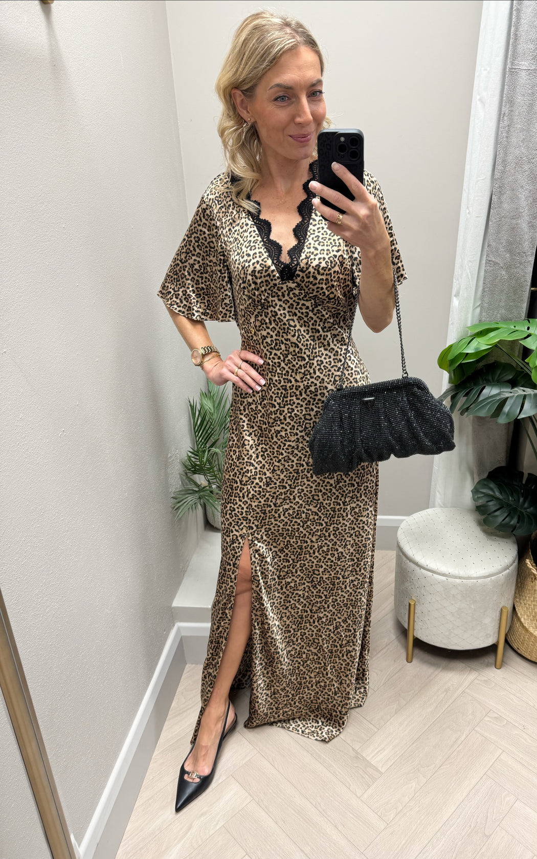 Guess Martine leopard print dress w5yk01whez2