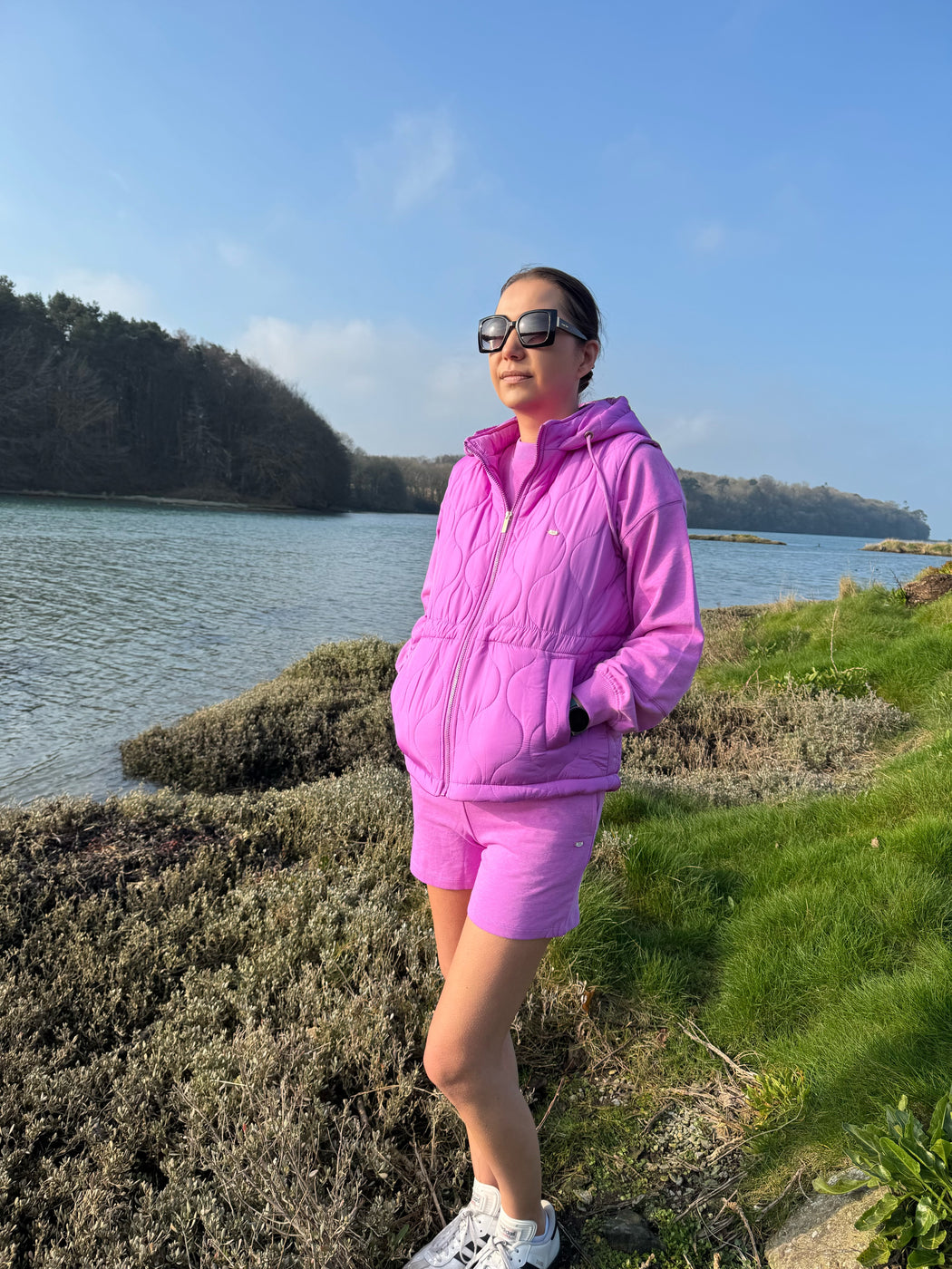 Denise quilted purple gilet