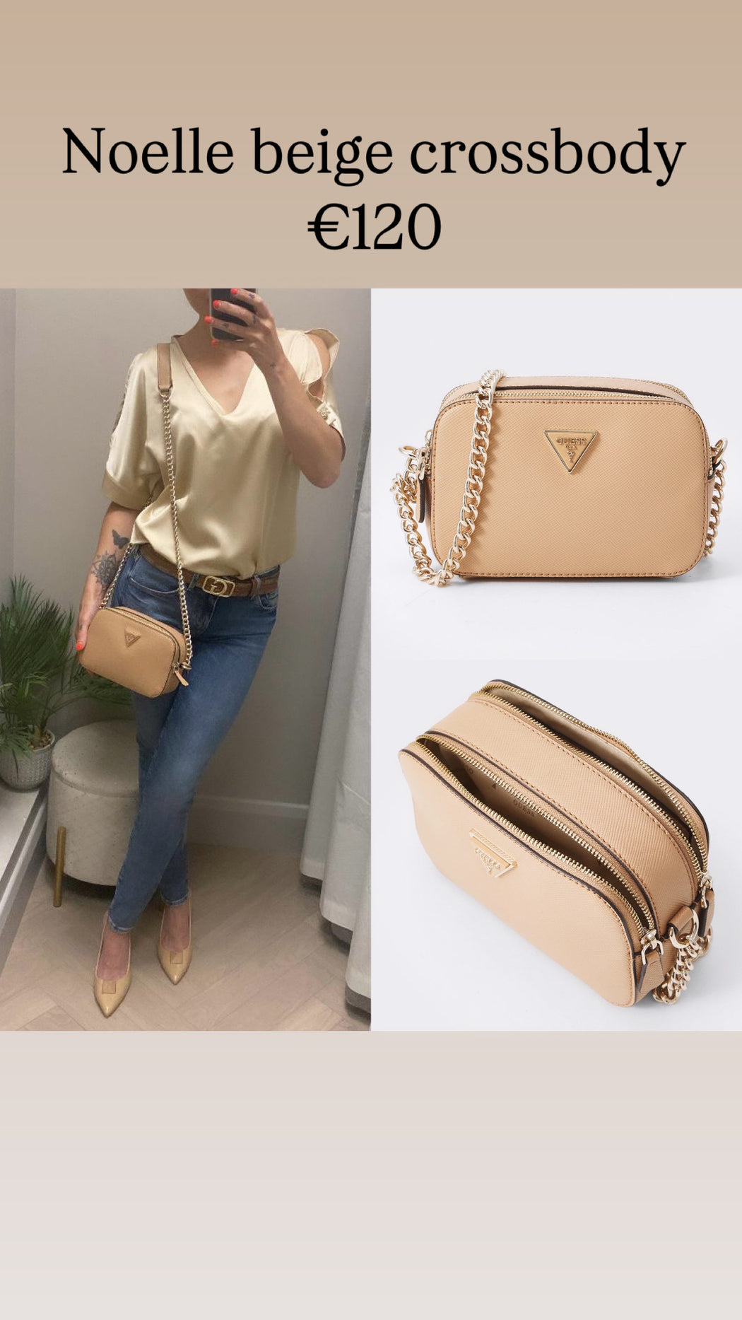 Noelle beige crossbody ZG787914