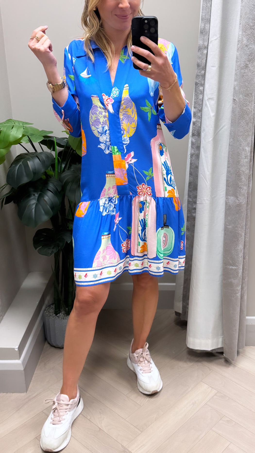 Juliet blue print dress