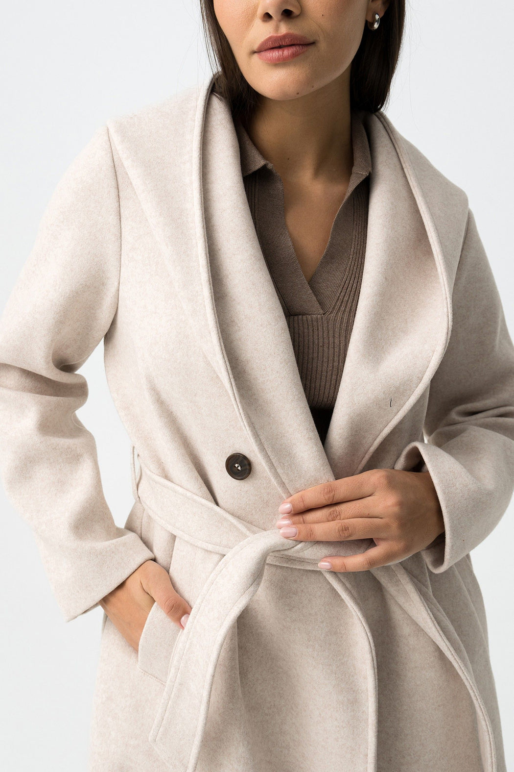 Collusion birch belted jacket