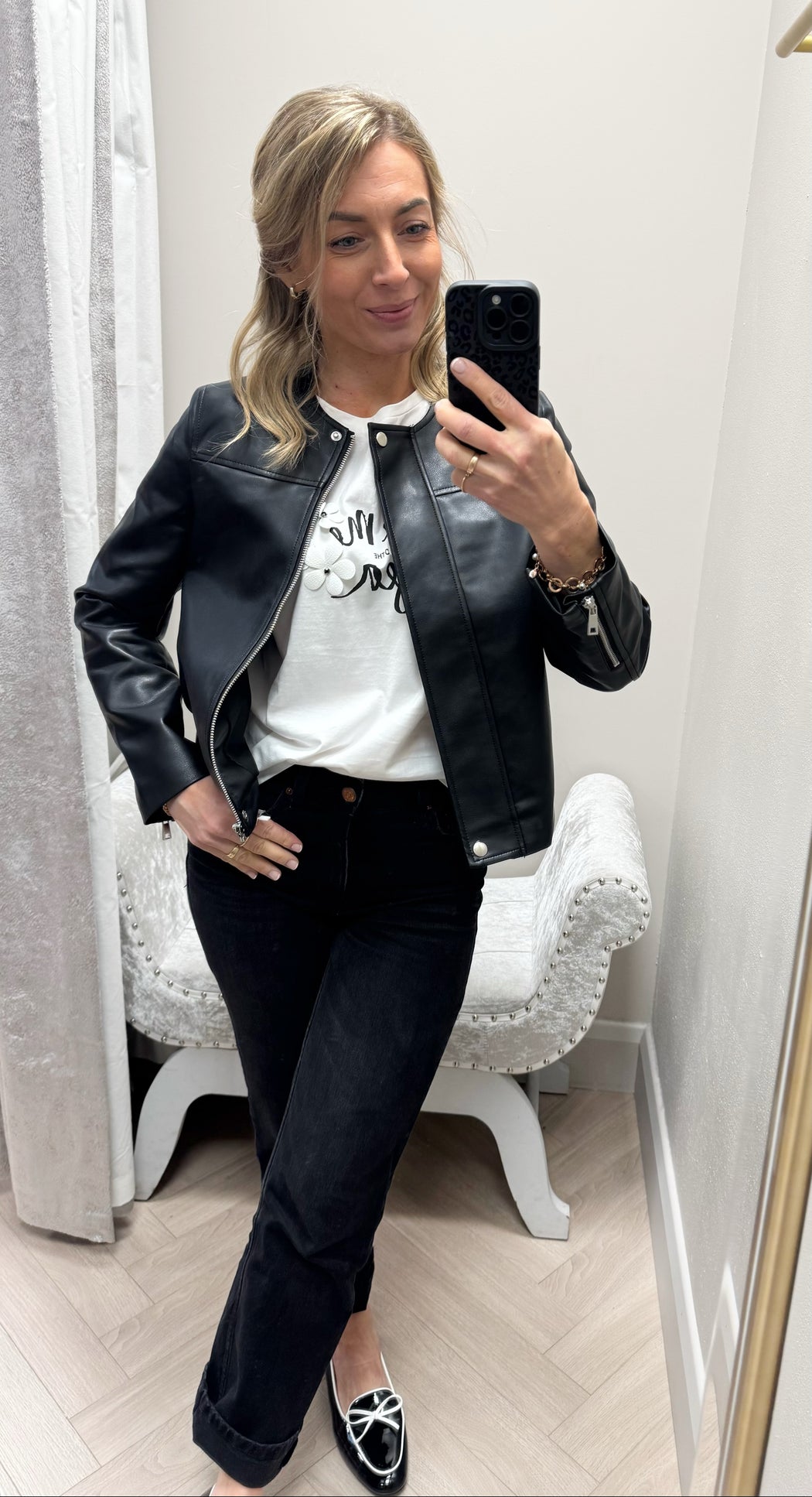 Tukker black biker jacket