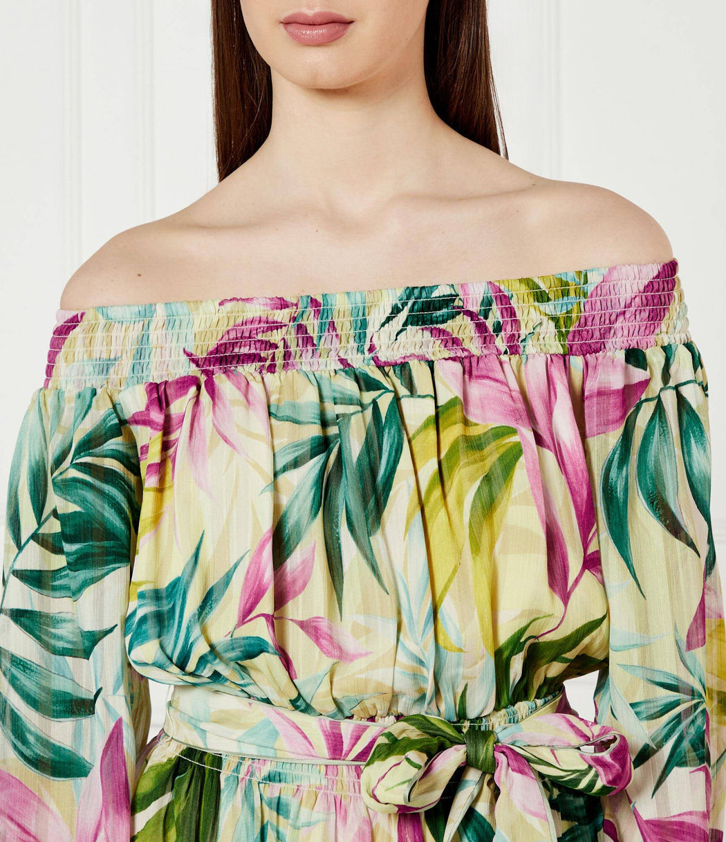 Guess josee off the shoulder maxi dress W5GK16WH9Z2