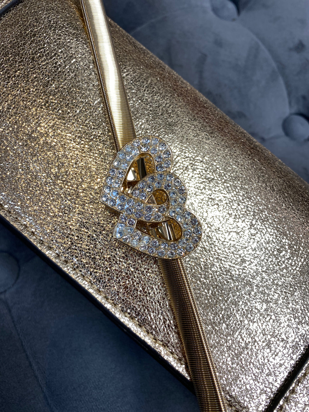 Heart diamonte belt