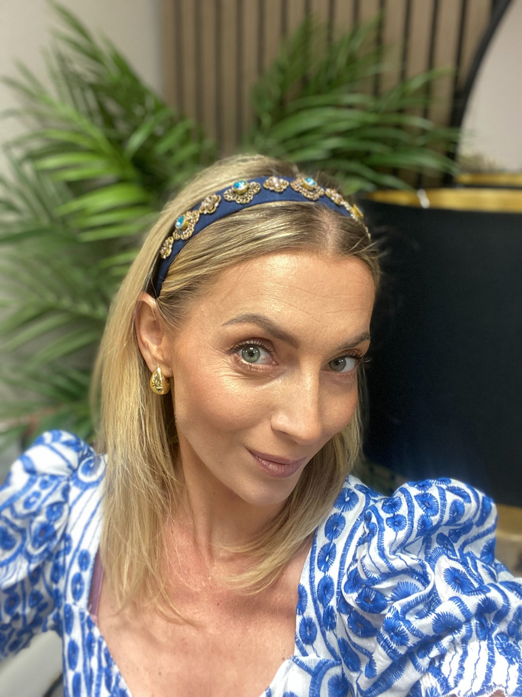 Zora turquoise stone hairband