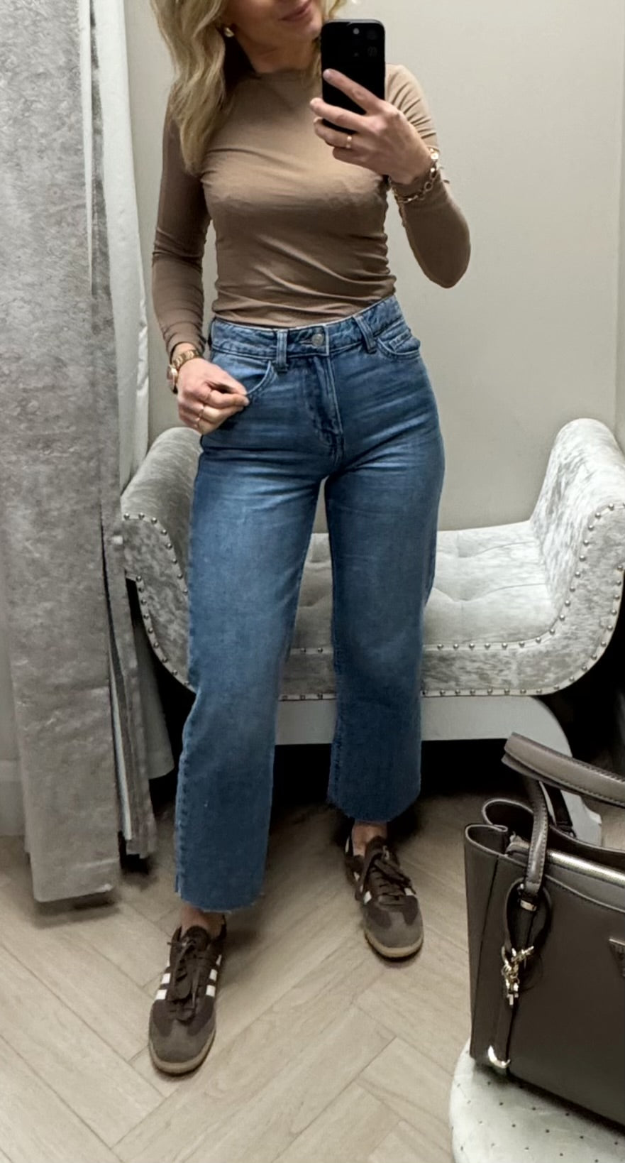 Cropped straight jean