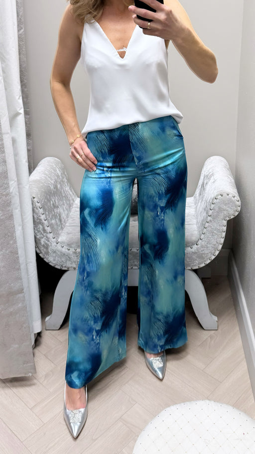 Caspia blue print goa trousers