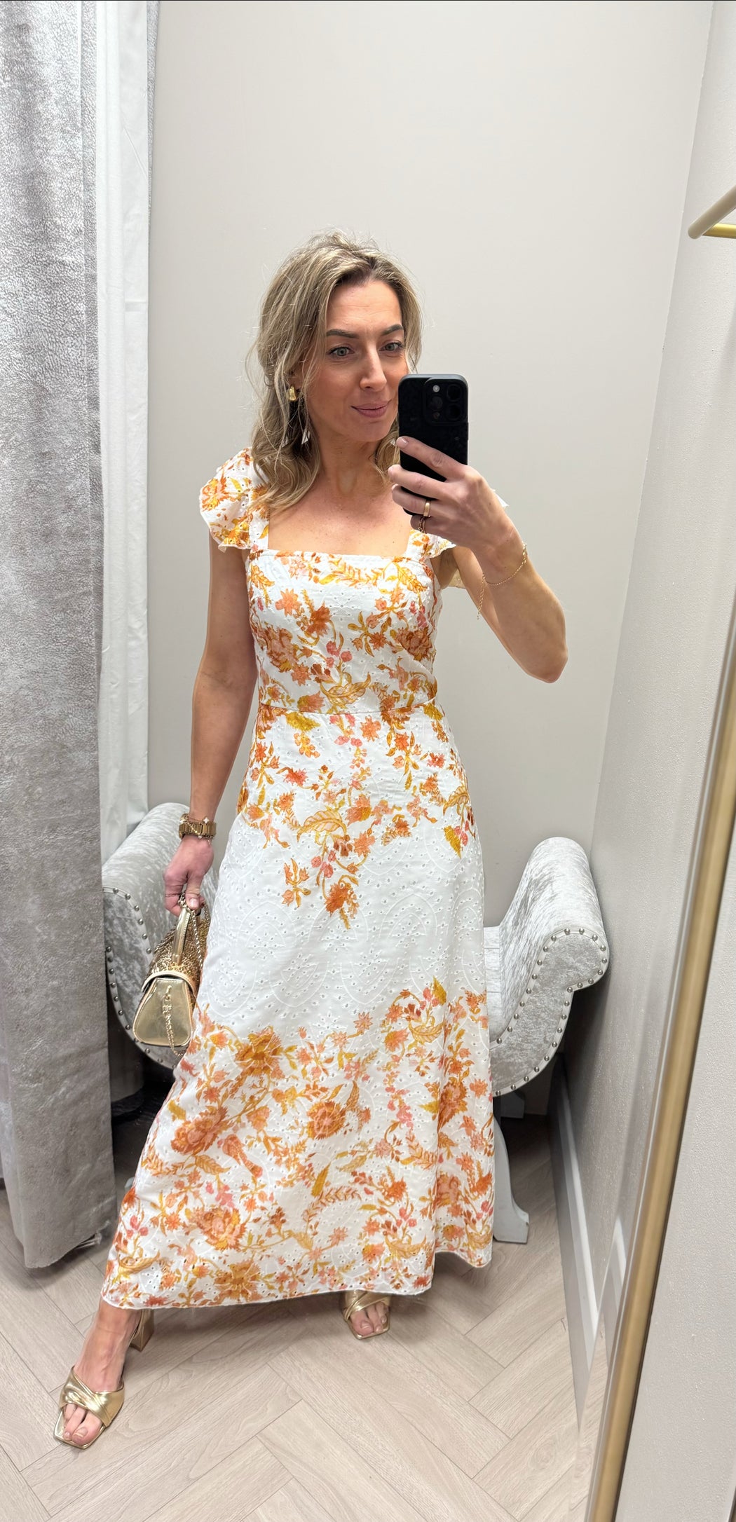Orla broderie anglaise floral maxi dress
