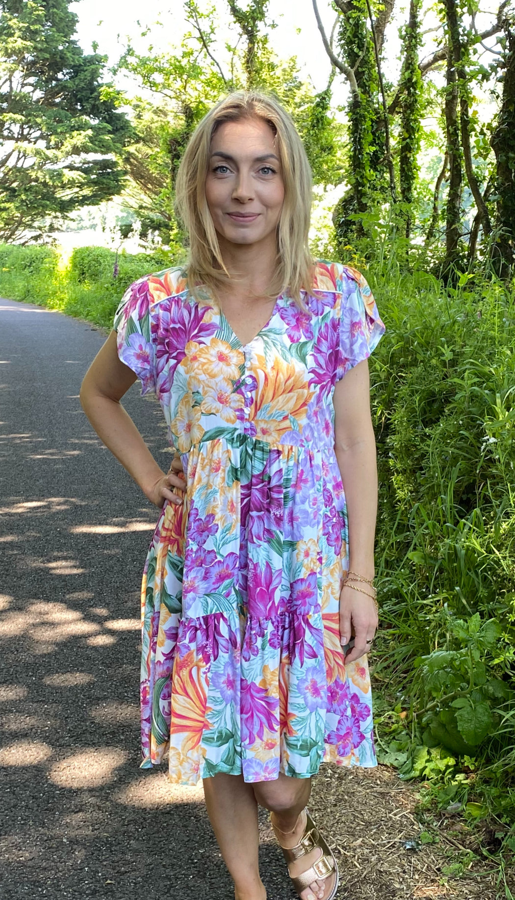 Tracey print mini dress