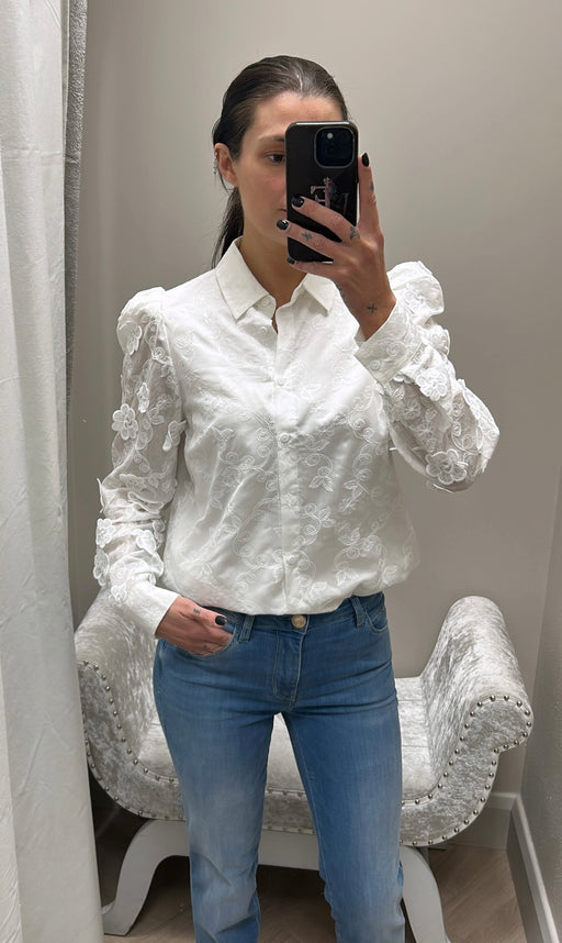 Elli white long sleeve shirt 24352YC