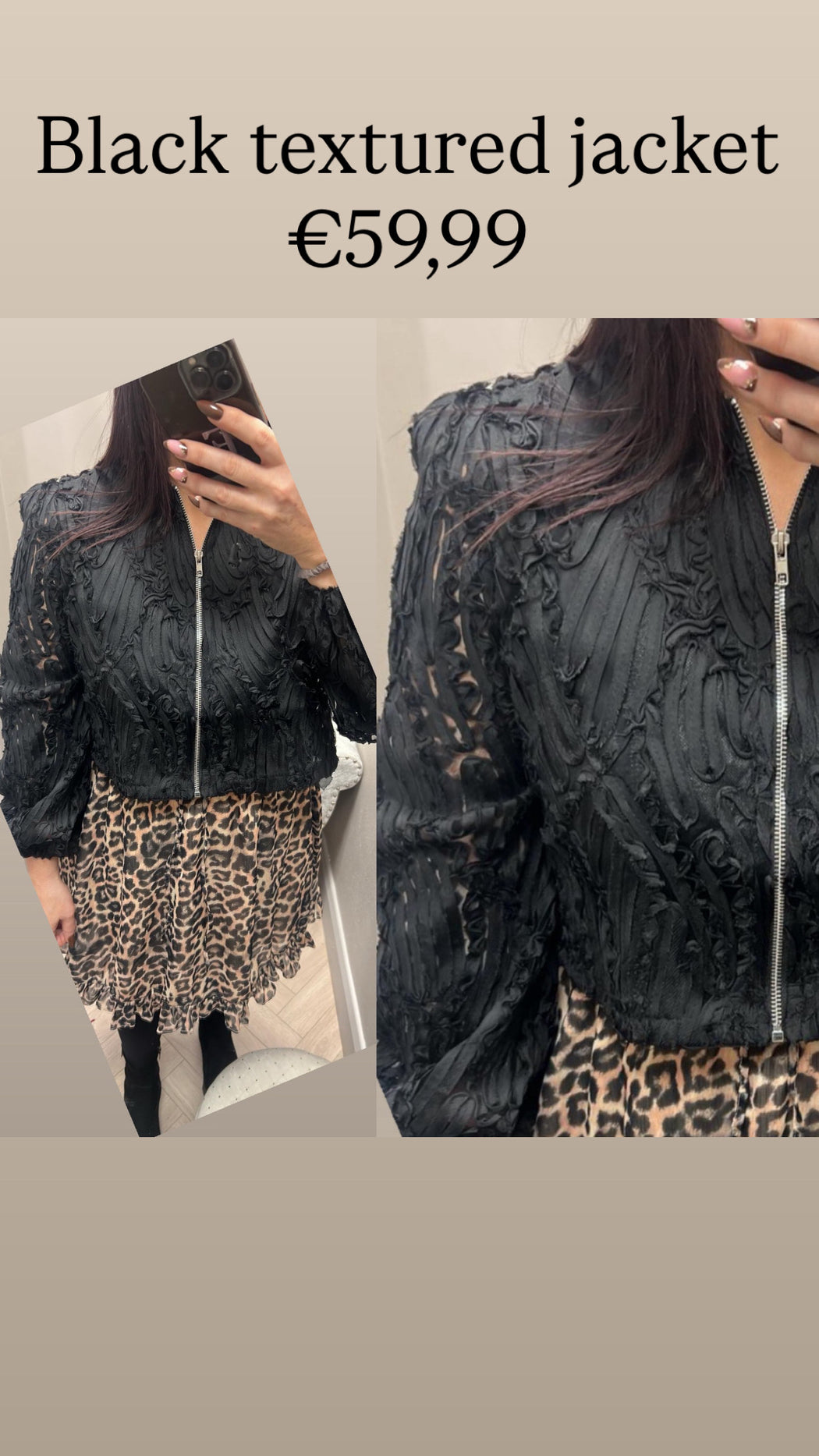 Black textured jacket