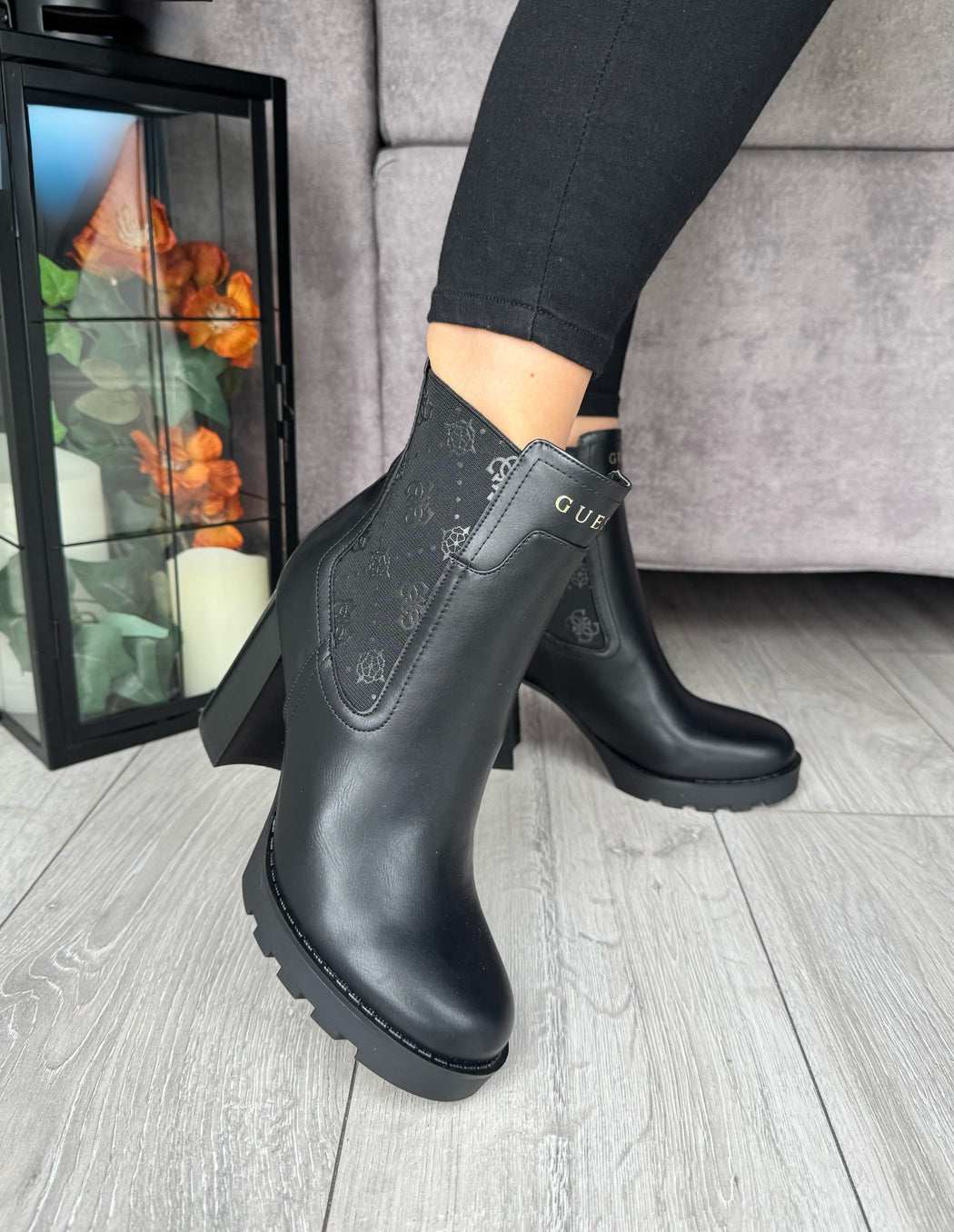Guess Black Logo Boots FLFNLLELE10