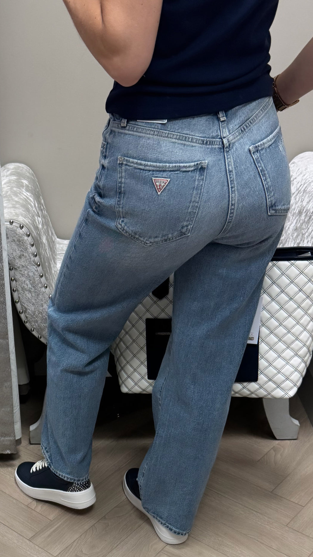 Guess Jodi high rise wide leg jean