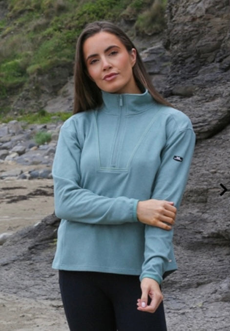 Relax & Renew sage tessa half zip
