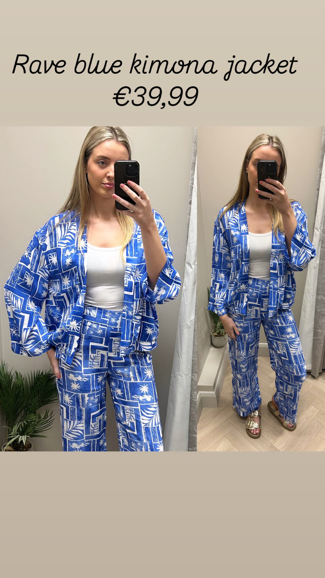 Rave blue kimona jacket