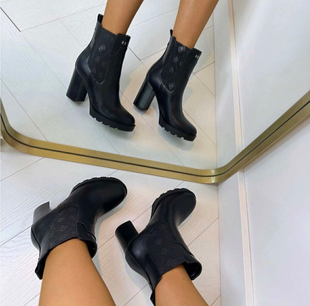 Guess Black Logo Boots FLFNLLELE10